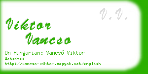 viktor vancso business card
